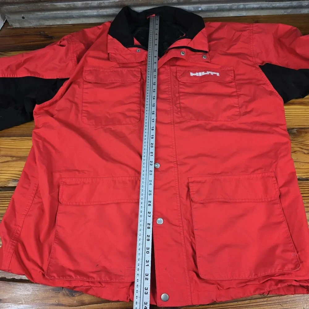 HILTI Women's 4XL water proof Soft Shell Full Zip Coat Jacket Red Tools Pockets